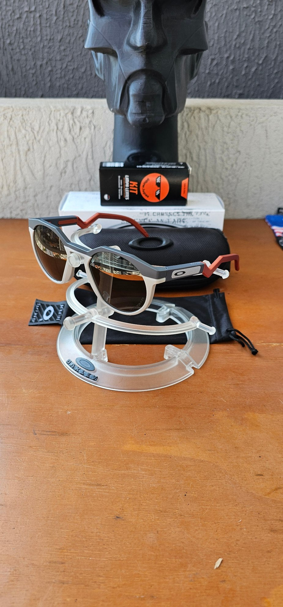 HSTN Armação Cinza Laranja