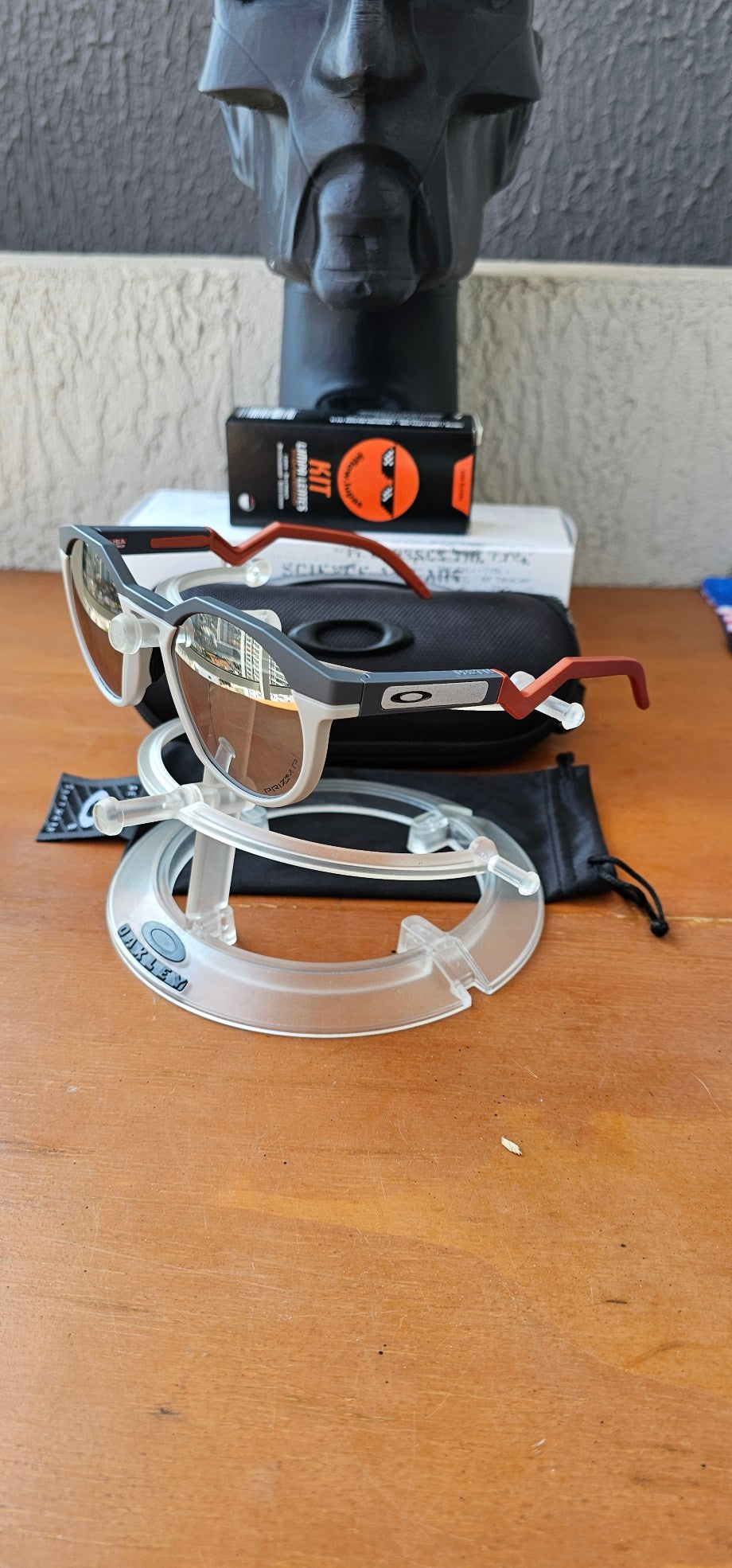 HSTN Armação Cinza Laranja