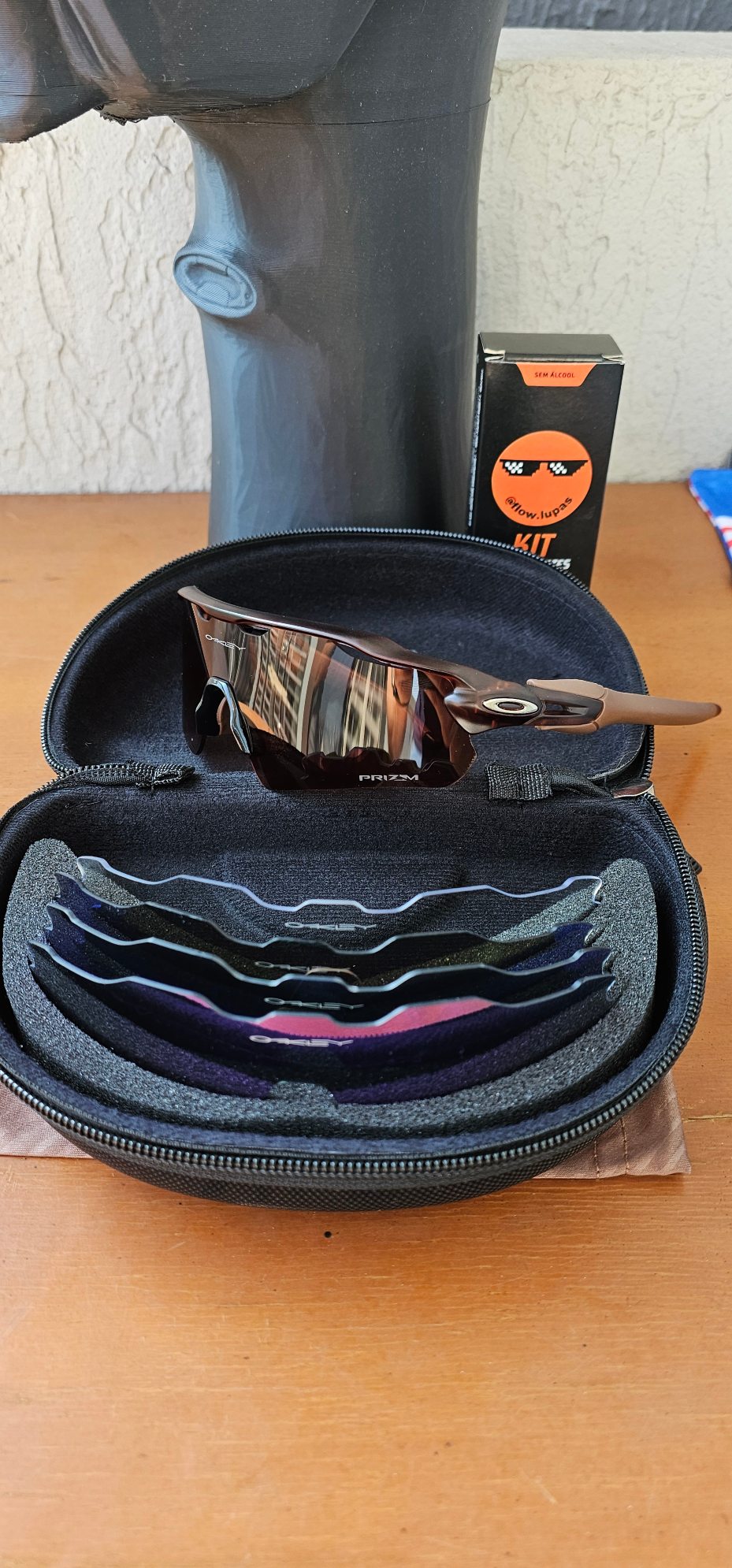 Radar EV - Armação Marrom - Kit 5 Lentes