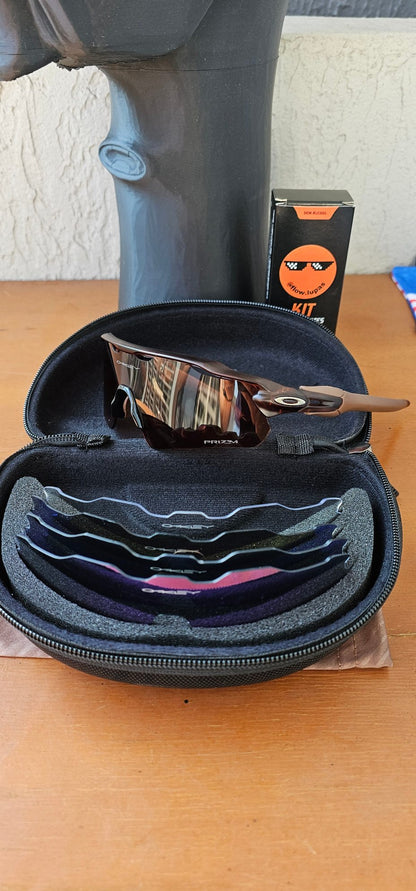 Radar EV - Armação Marrom - Kit 5 Lentes