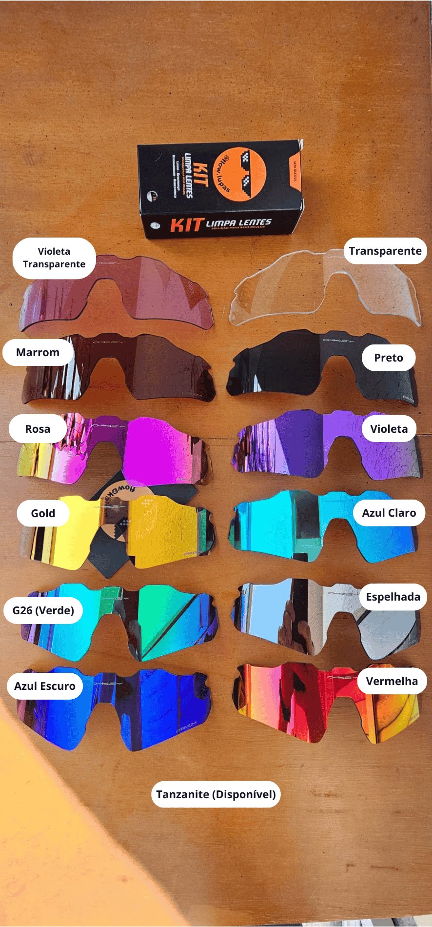 Radar EV - Armação Preto - Kit 5 Lentes