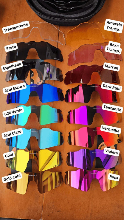 Radar EV - Armação Marrom - Kit 5 Lentes